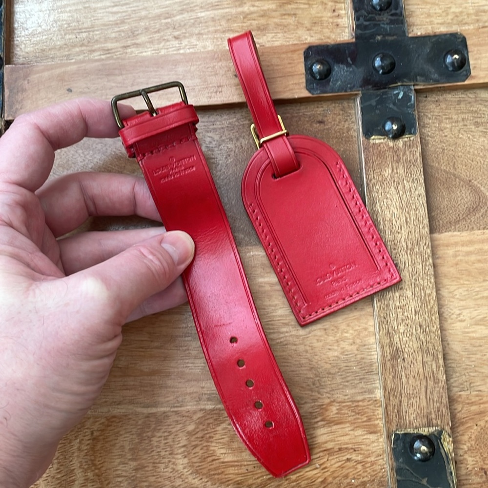 Louis Vuitton Red Luggage Tag